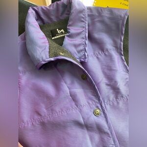 Vintage Y2K Blanc Noir Womens Size Large Iridescent Purple Vest